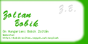 zoltan bobik business card