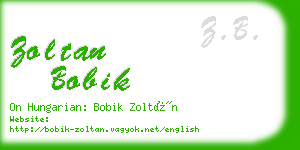 zoltan bobik business card